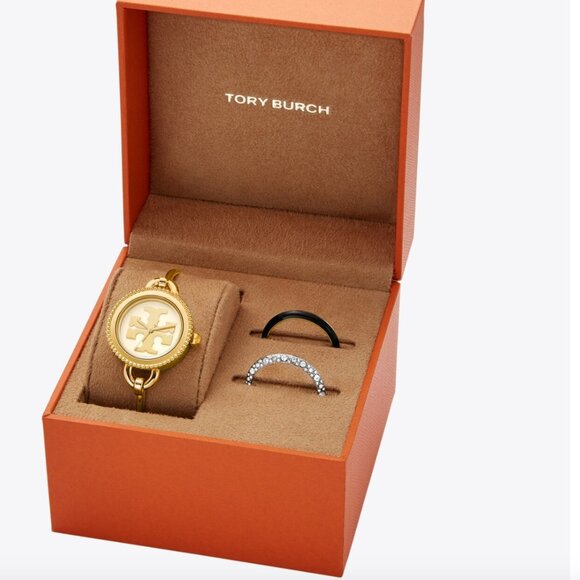 NEW TORY BURCH The Miller Gold-Tone Stainless Bangle Bracelet Watch TBW6015 - Picture 4 of 8